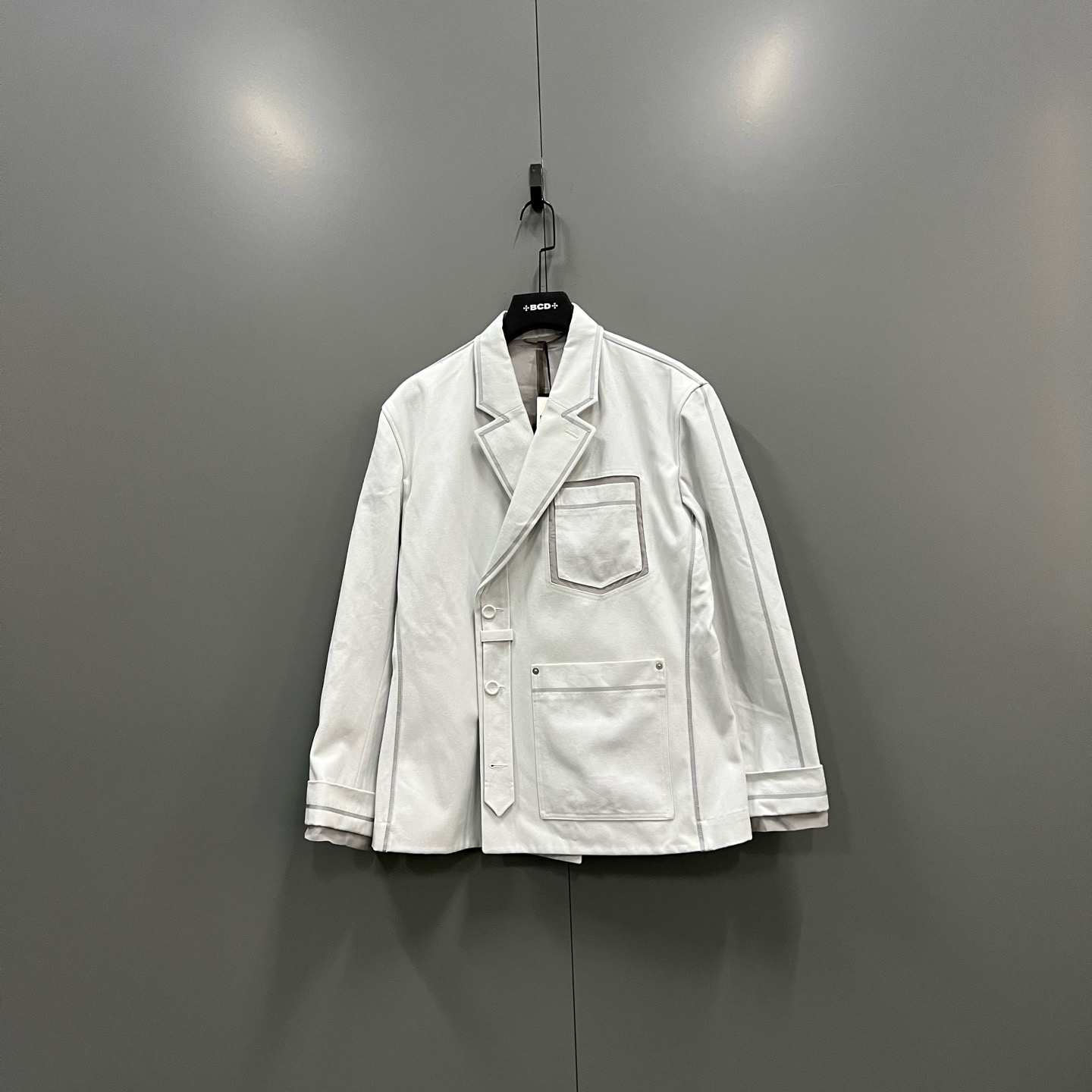 未使用 DIOR/迪奥 楠 白色条纹翻饰西装外套 46码*2 52码/103203