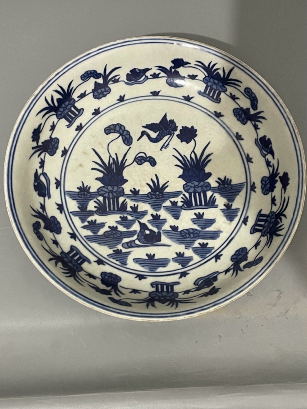 青花赏盘       