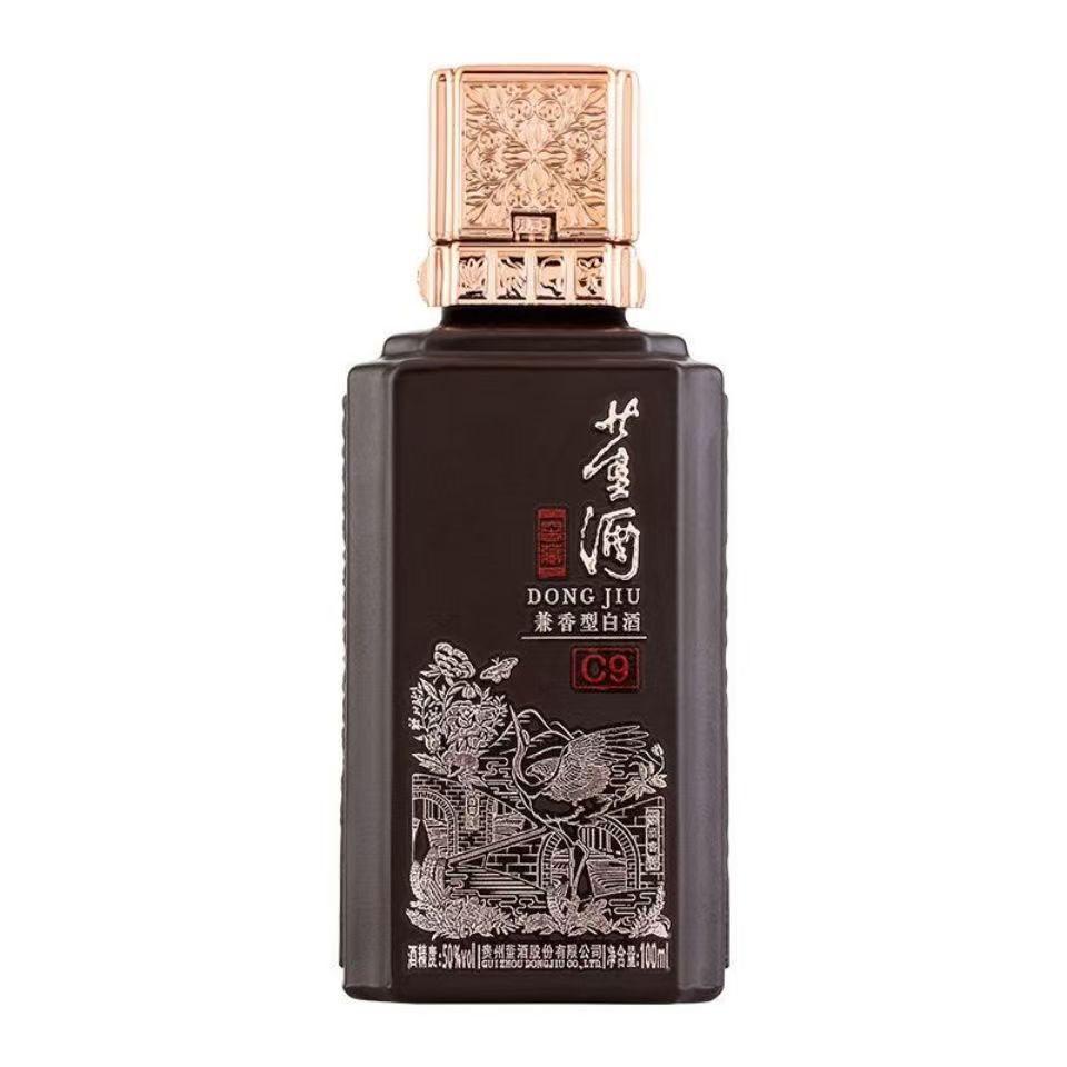 董酒C9小酒版光瓶（品鉴非卖）粮食酒纯粮 兼香型白酒（L）50度100ml