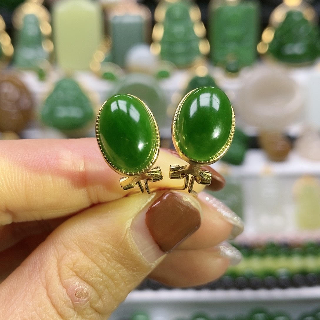 和田玉颈饰银S925镶嵌