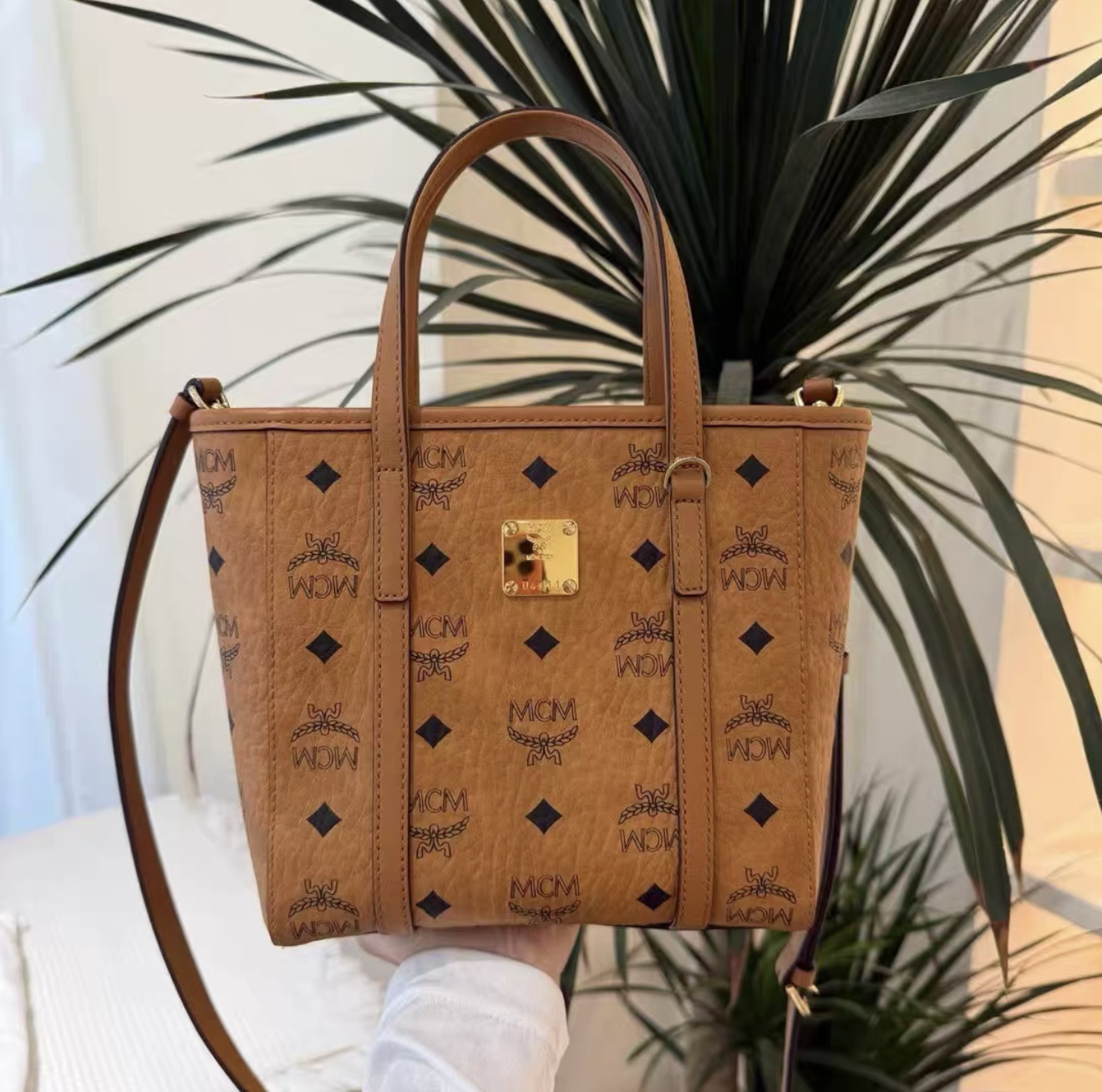 95新 MCM MCM 菜篮子手提包