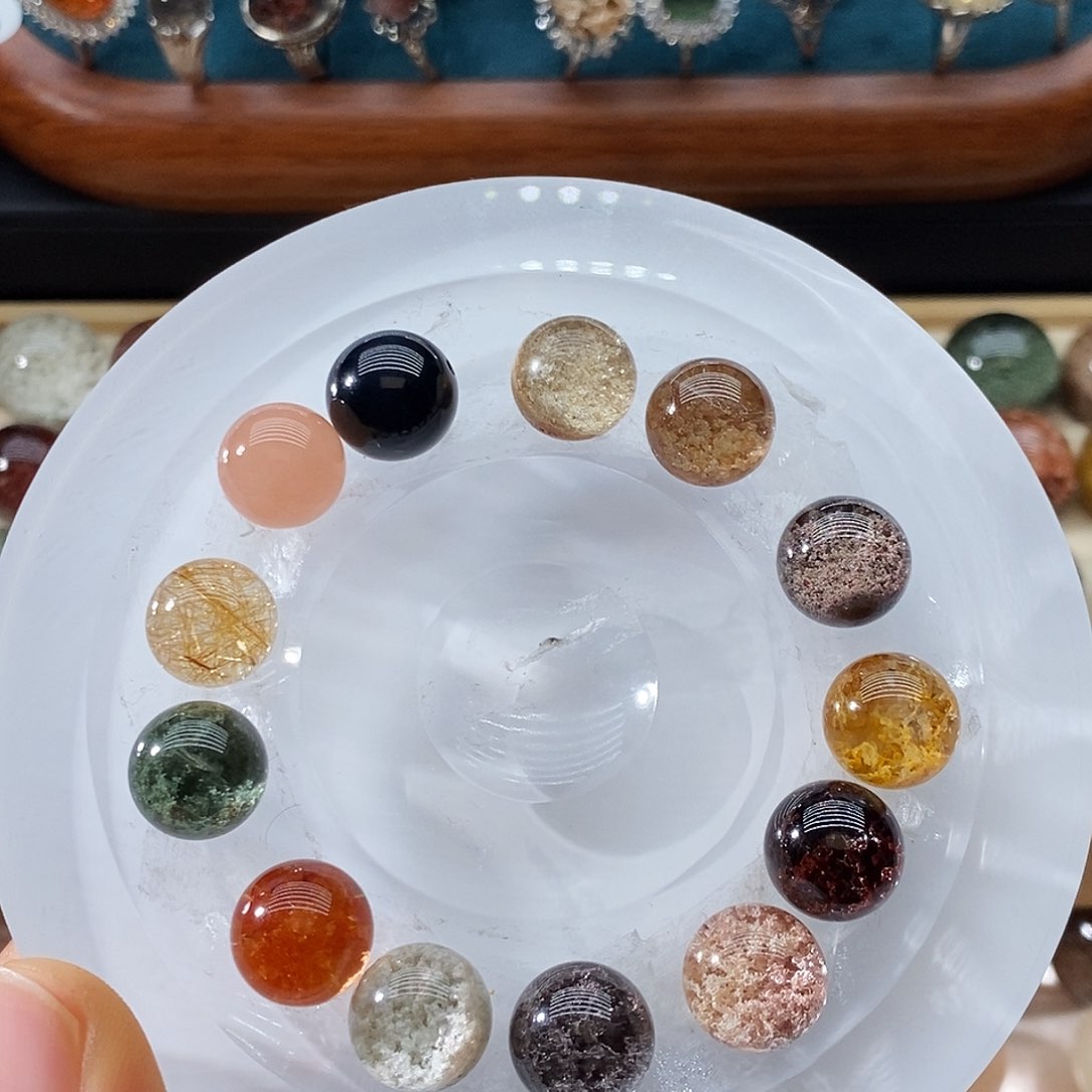 水晶珠宝半成品未镶嵌沐*定制13颗