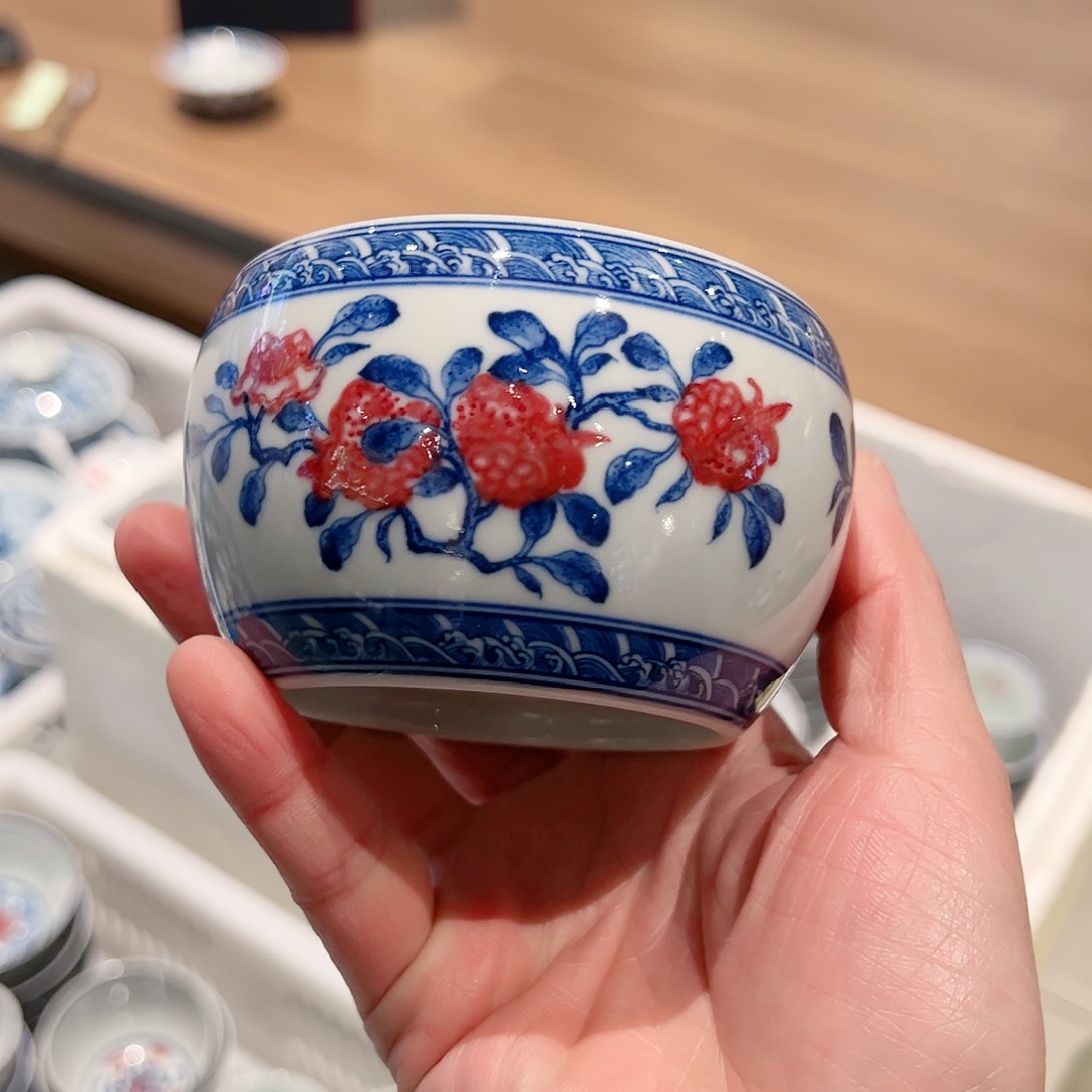 微瑕臻玉古坊原矿青花釉里红