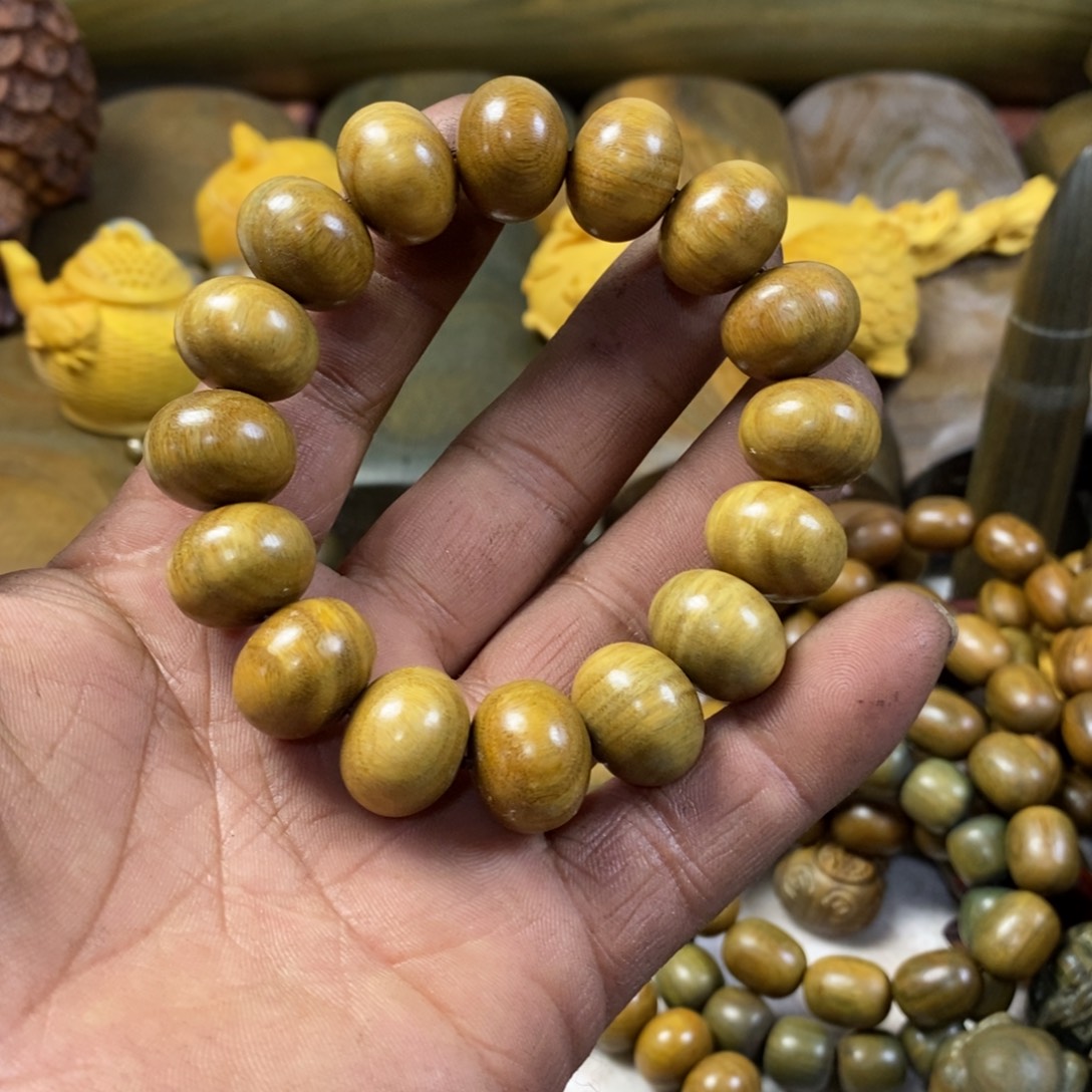 陶瓷绿檀木制工艺品20