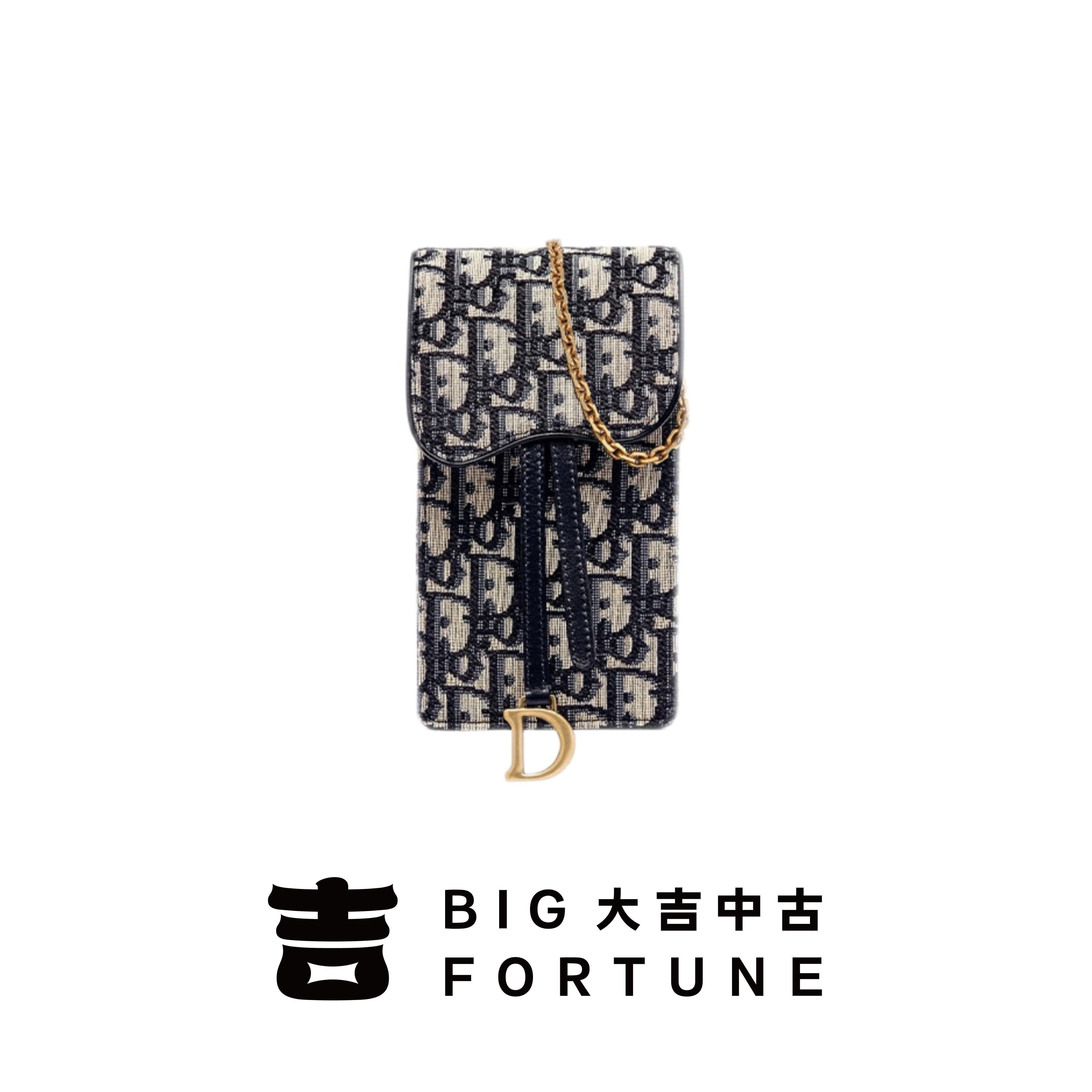 99新 DIOR/迪奥 大吉/sh/Dior迪奥刺绣老花手机包斜挎包