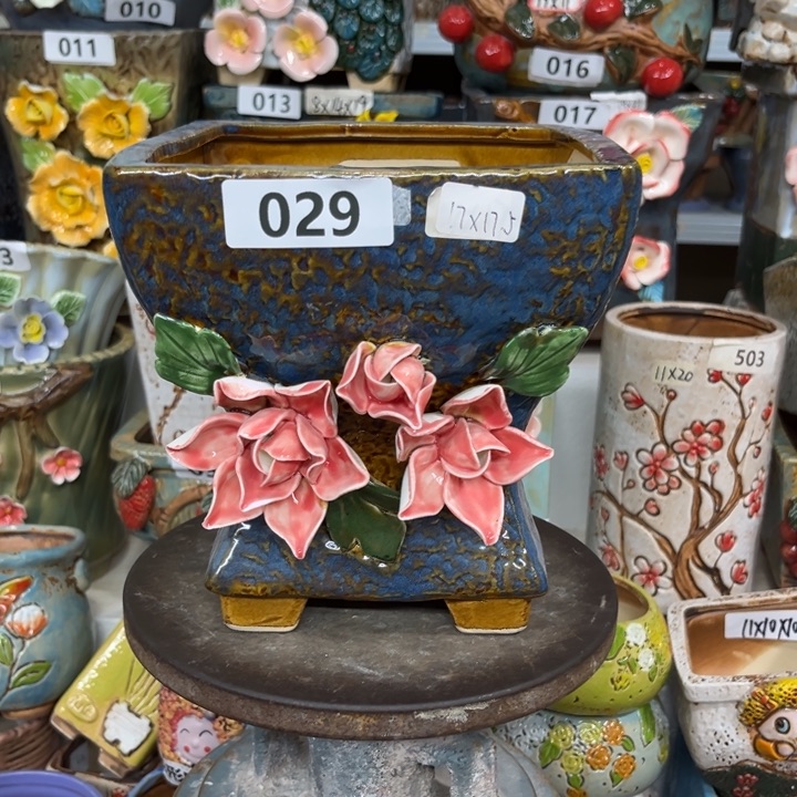 紫砂花盆粗陶材质多肉花盆