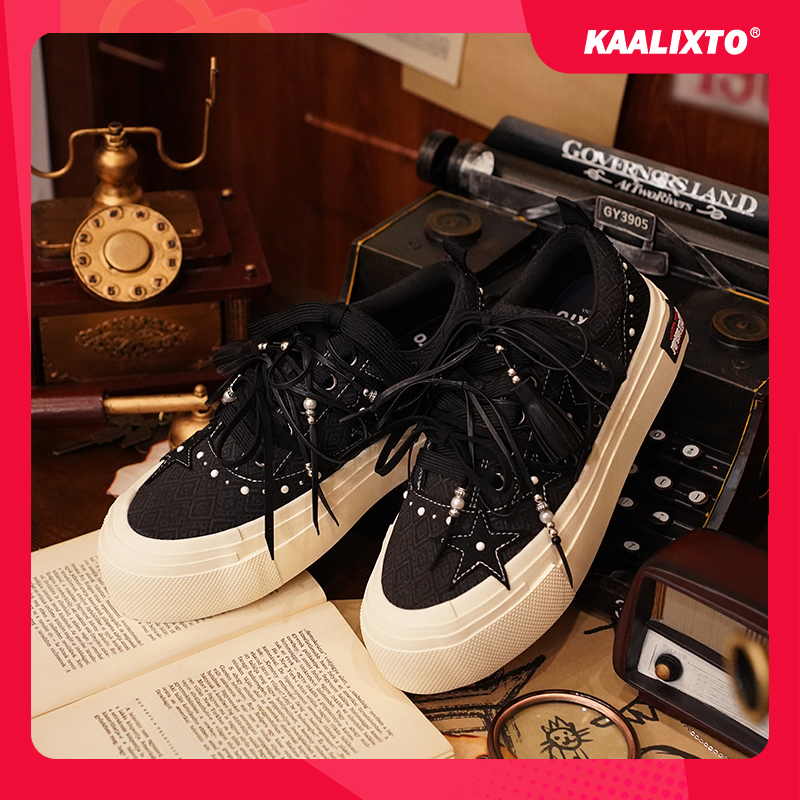 Kaalixto&唐探1900联名款暗影帆布鞋星星鞋国潮经典时尚正品