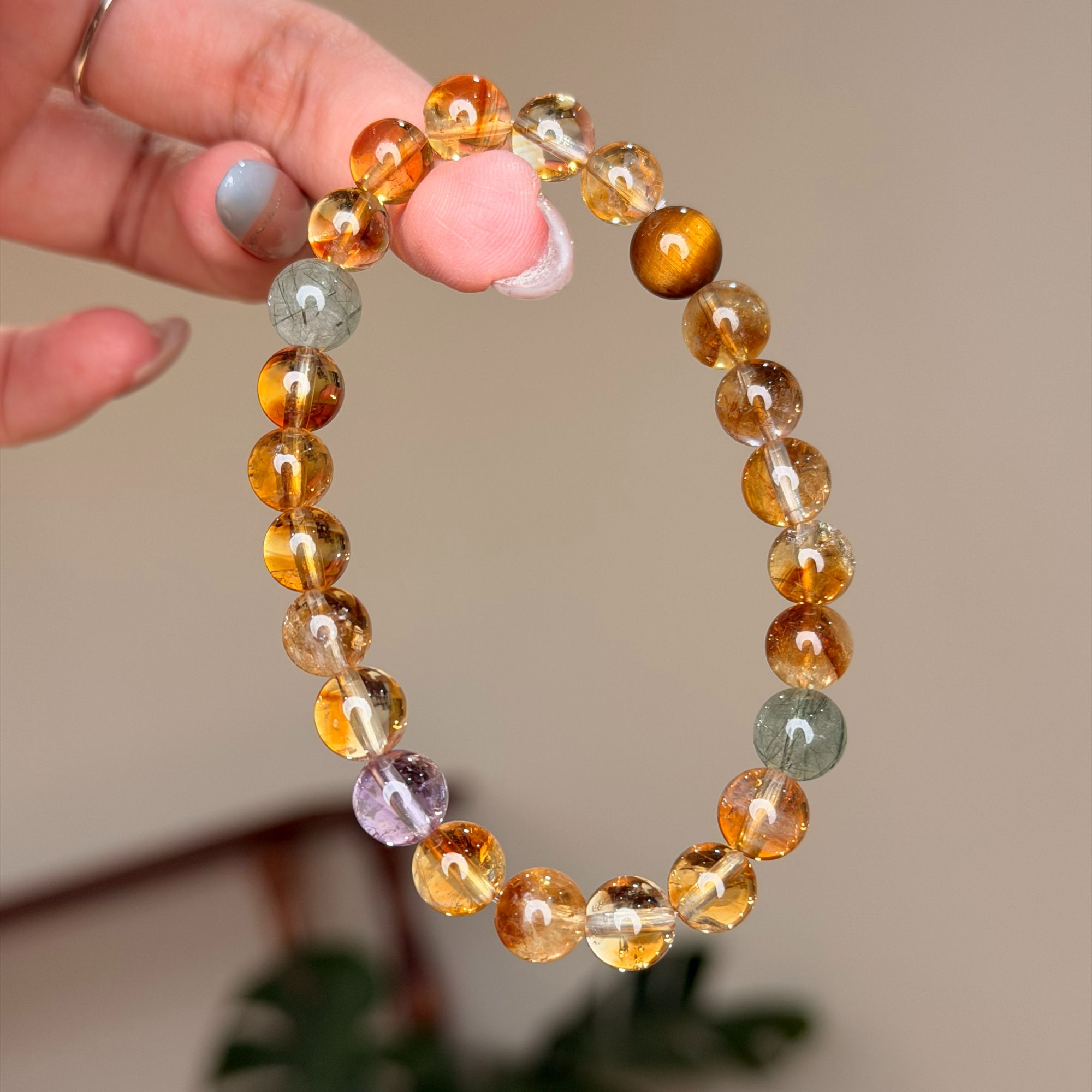 三生万物（小号）HS039黄水晶手串（纯天然，默认微瑕,多样性发其一）