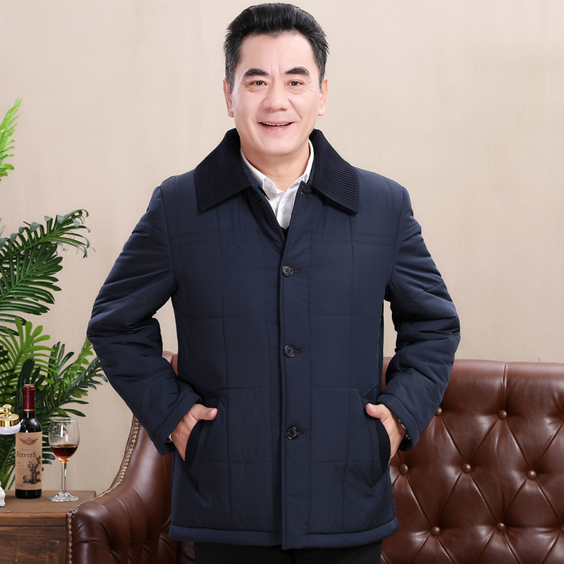 中老年常规款二棉上装中老年爸爸秋冬棉衣男装冬季冬装