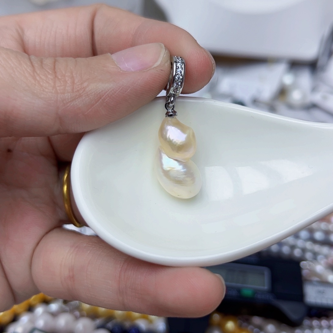 淡水珍珠颈饰银S925镶嵌