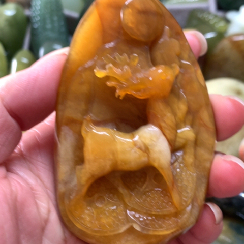 蛇纹石玉未镶嵌手把件