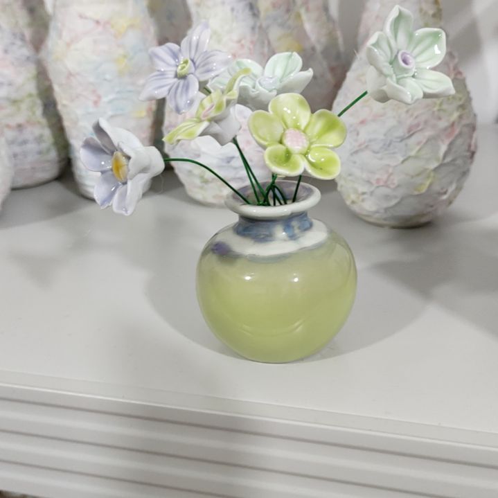 摆件一瓶6花小花插