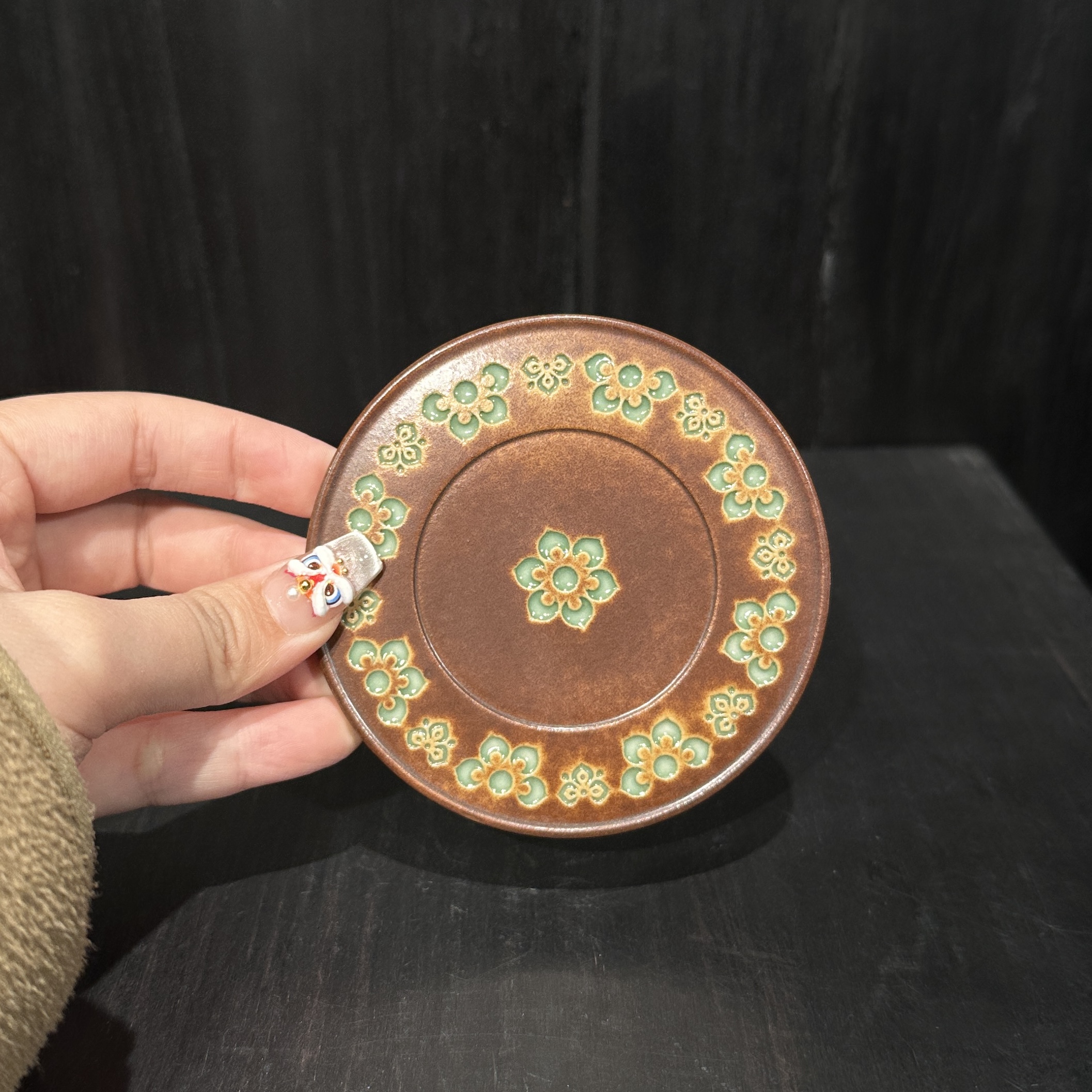 【见珊】宝相-瓷茶记-闻香杯双釉杯托（瓷茶BX0005）