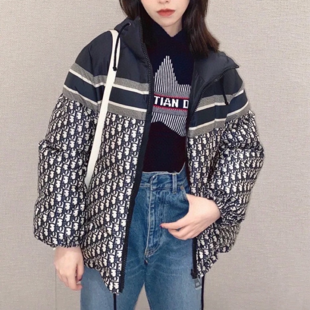99新 DIOR/迪奥 双面穿满印连帽拉链外套 S码 P01490