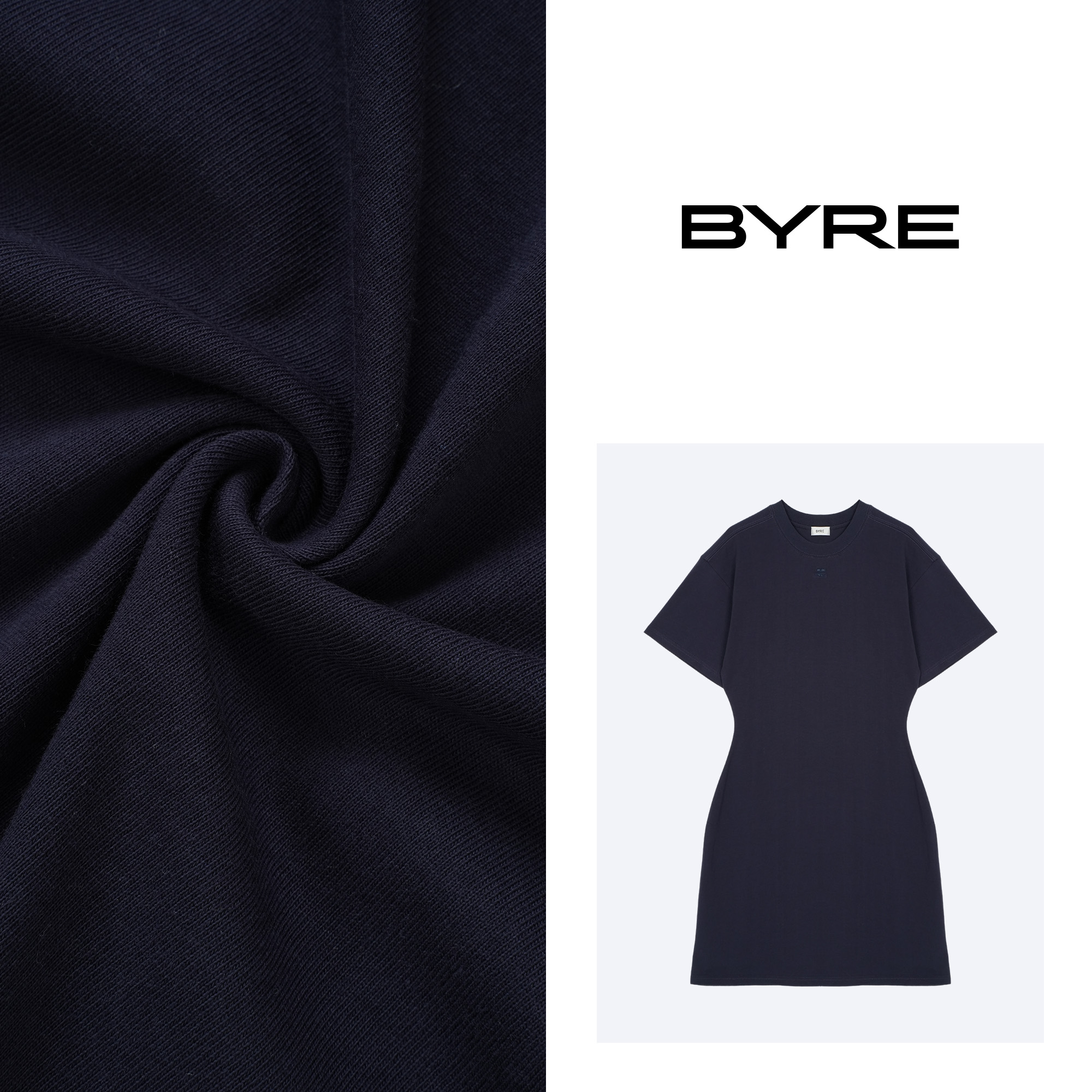 BY592 藏蓝色连衣裙【冷水手洗】