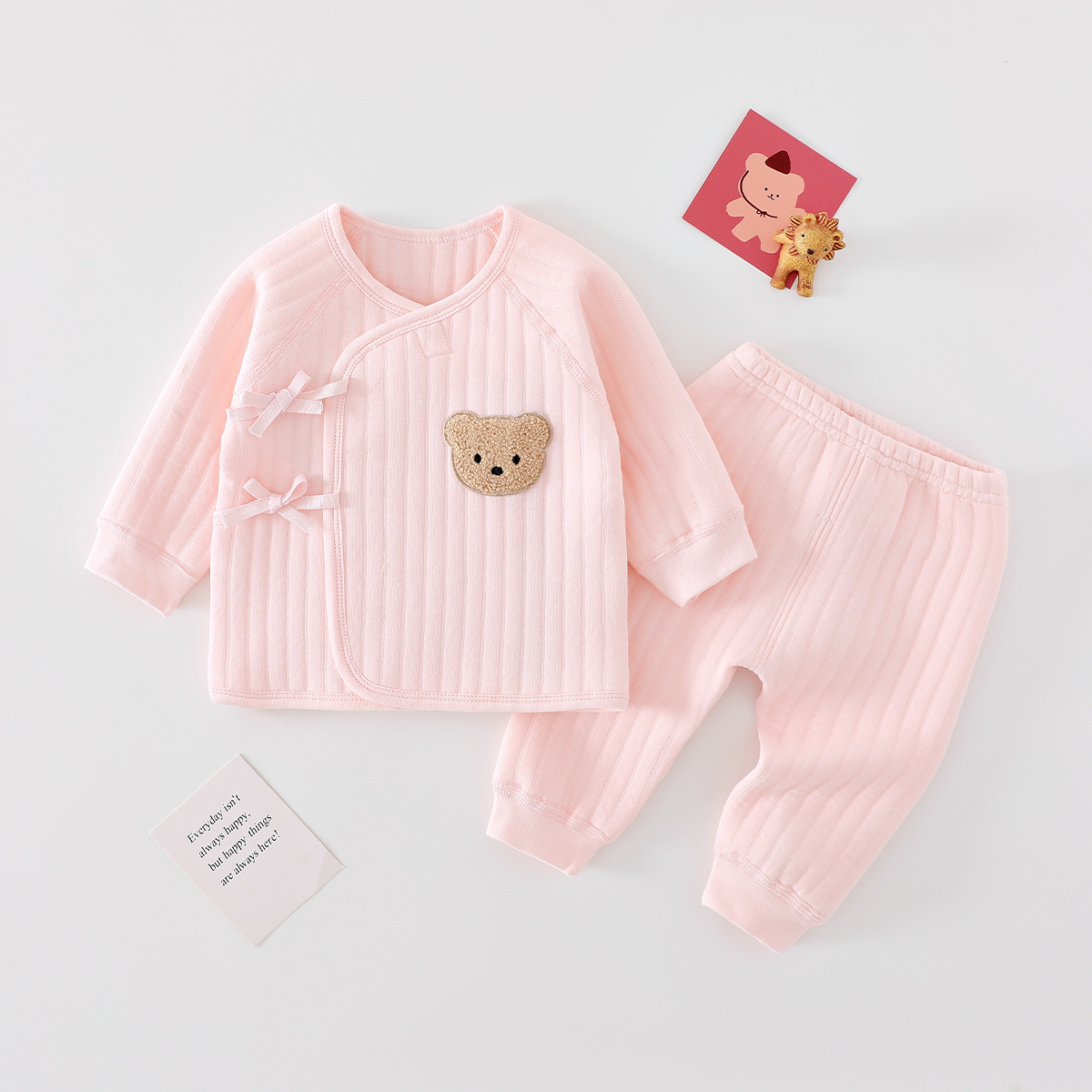 新生儿婴儿套装秋冬纯棉初生宝宝秋装分体衣服夹棉保暖睡衣春装男