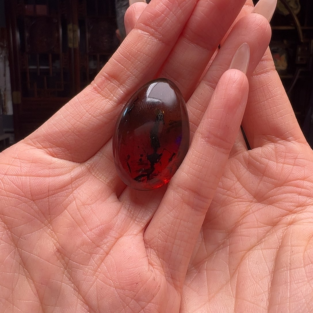 琥珀裸石未镶嵌抚顺琥珀30352