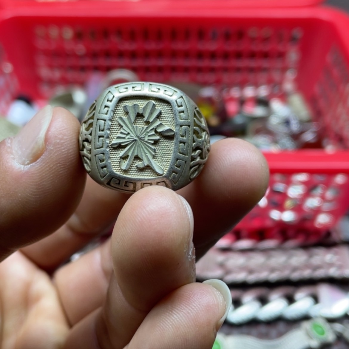 【闪购商品】银无老银戒指
