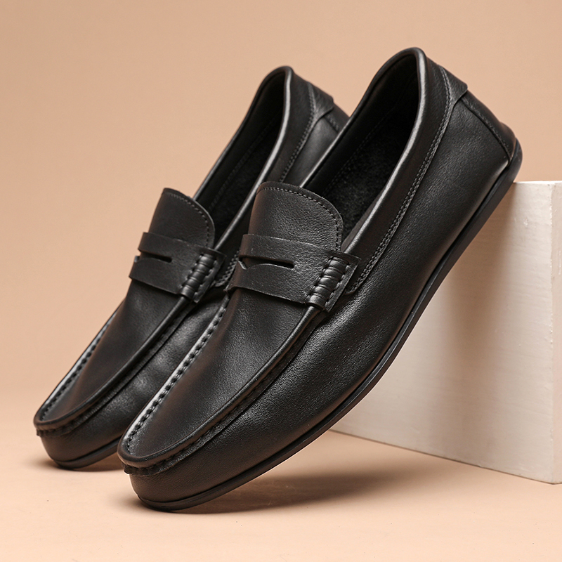 【断码特价】夏季休闲真皮透气男士男款懒人鞋开车鞋一脚蹬豆豆鞋