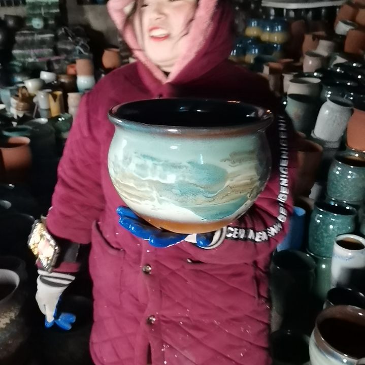 红陶口25高18一个盆子