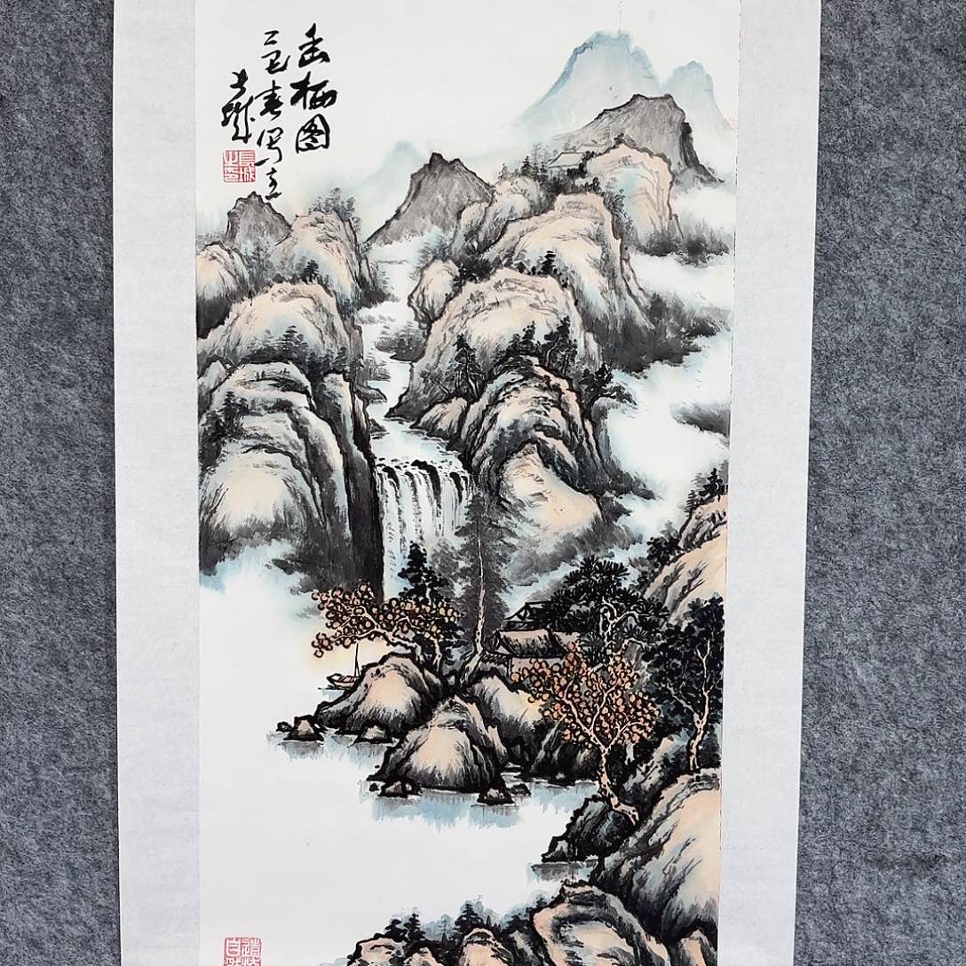 国画谢毛伟国画山水