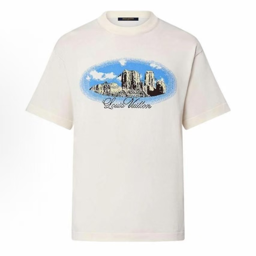 未使用 LouisVuitton/路易威登 SS25 字母印花短袖 L码 md1768