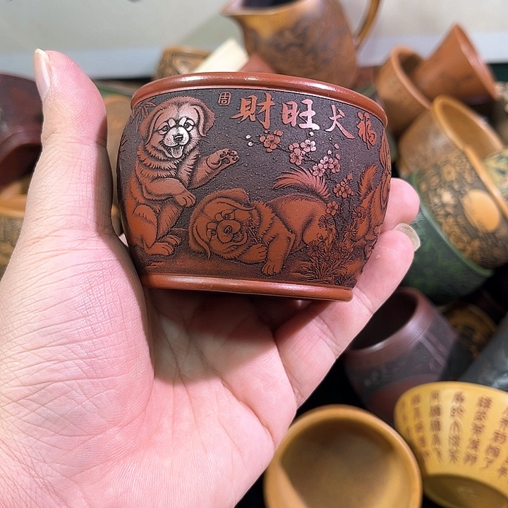 茶杯紫砂全手工紫砂主人杯