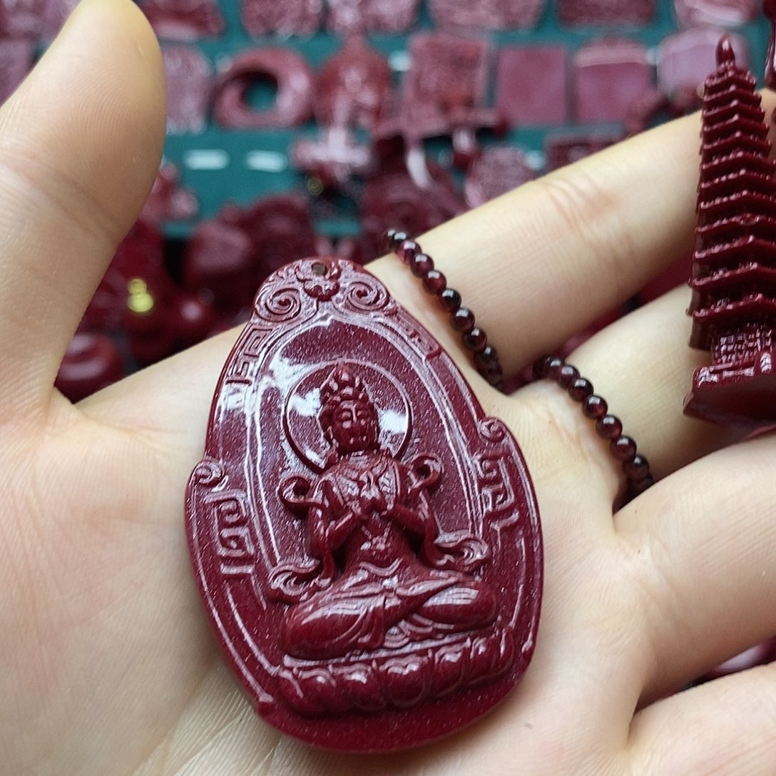 天然辰砂朱砂吊坠