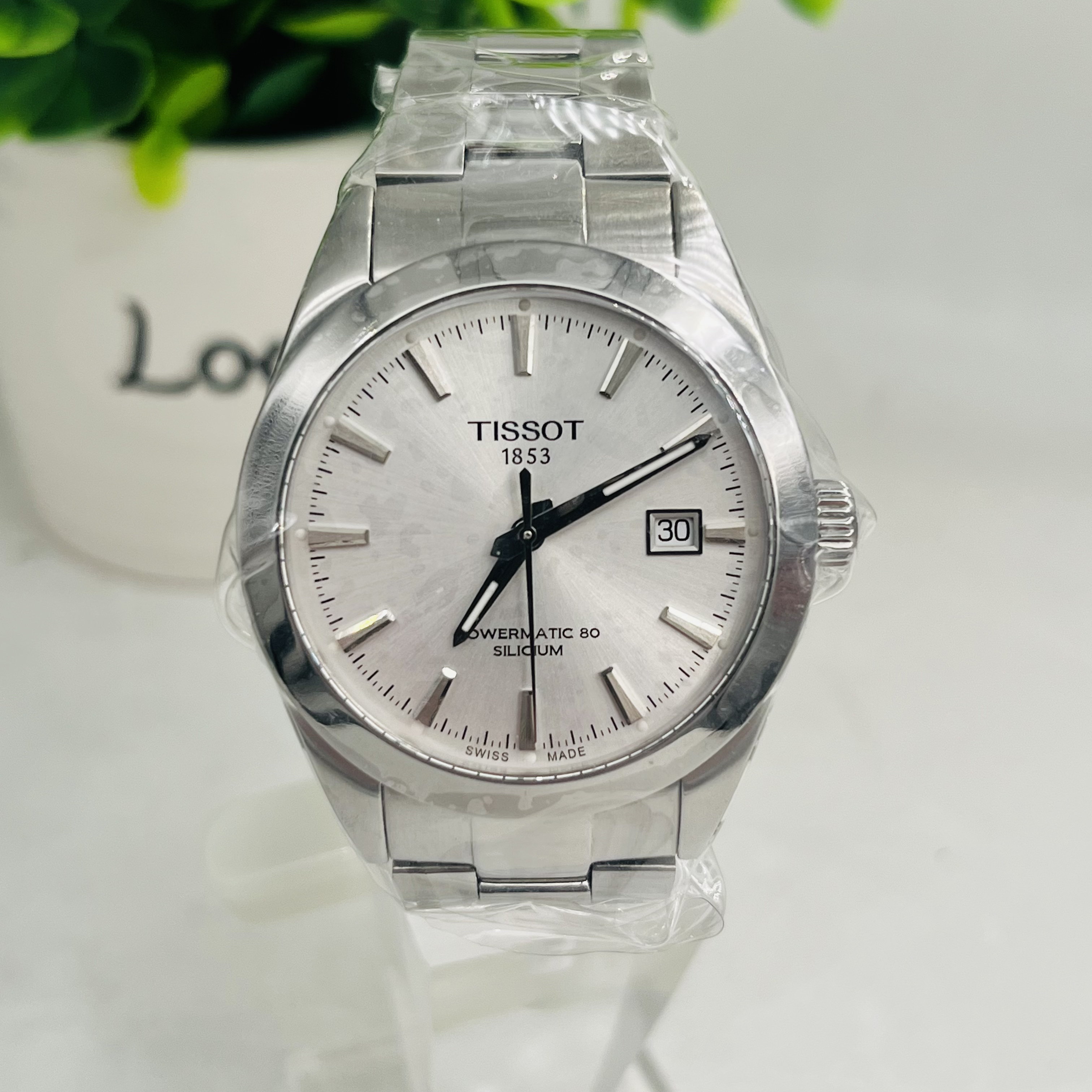 99新 Tissot/天梭 臻时/白盘风度硅游丝瑞士机械男士腕表/尺寸40