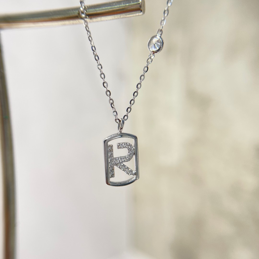 坠链均925银 955B款项链手工轻奢时尚百搭小众银色素款气质经典