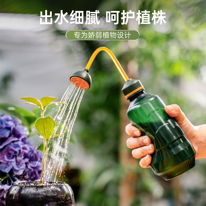 【呆鹅家-育苗浇水壶】懒人浇花器盆栽洒水壶挤压手捏壶透明喷壶