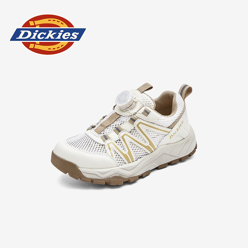 Dickies旋转纽扣透气童鞋2025夏季新款男童女童网面舒适运动鞋