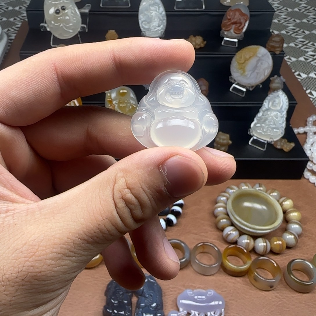 玛瑙/玉髓未镶嵌吊坠(不含链)