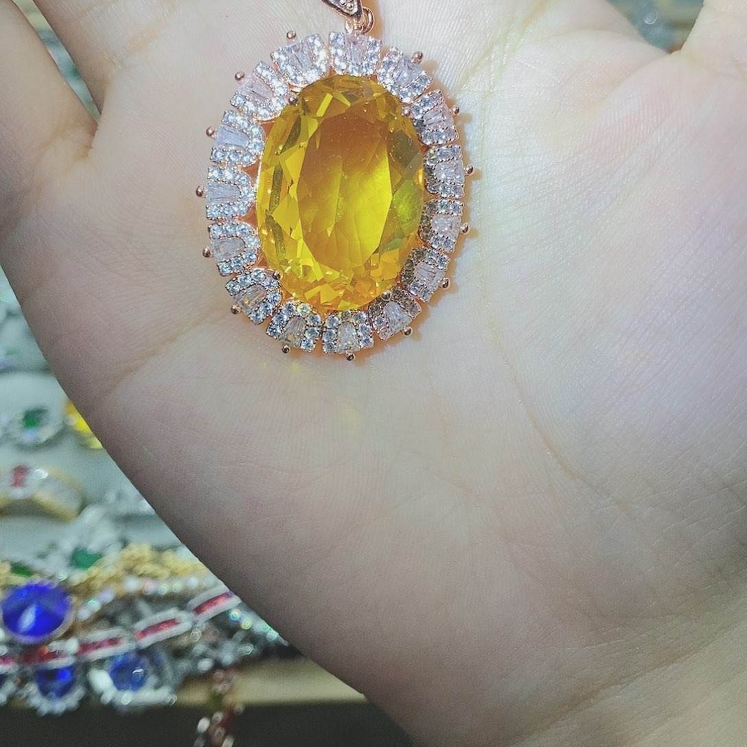 【闪购商品】托帕石耳饰银S925镶嵌