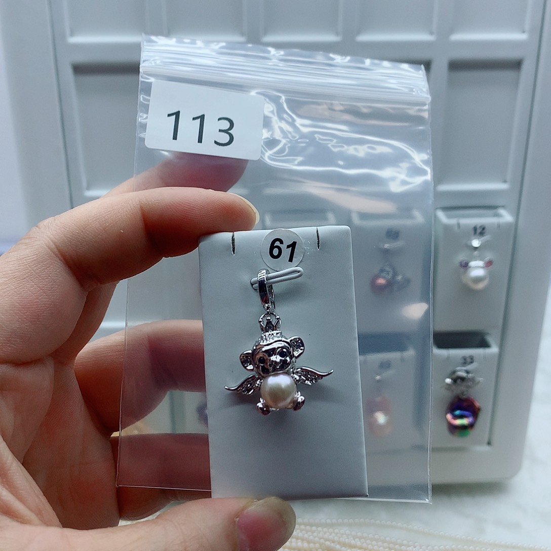 合金淡水珍珠吊坠(不含链)