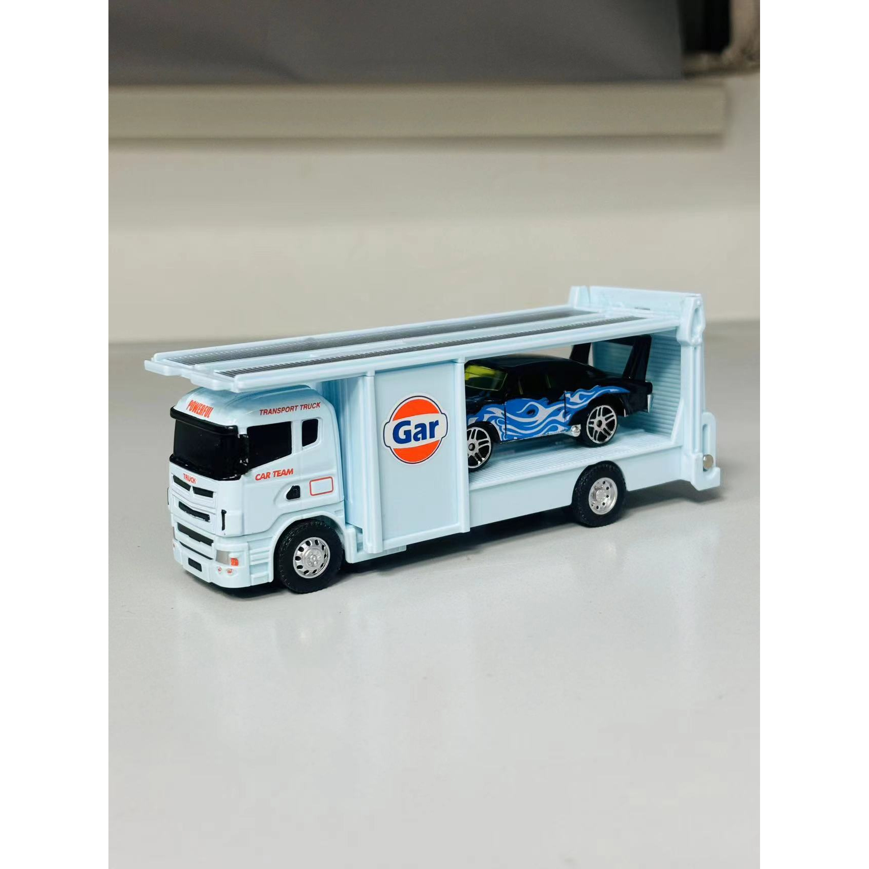 合金海湾双层平板拖车滑行小车头合金