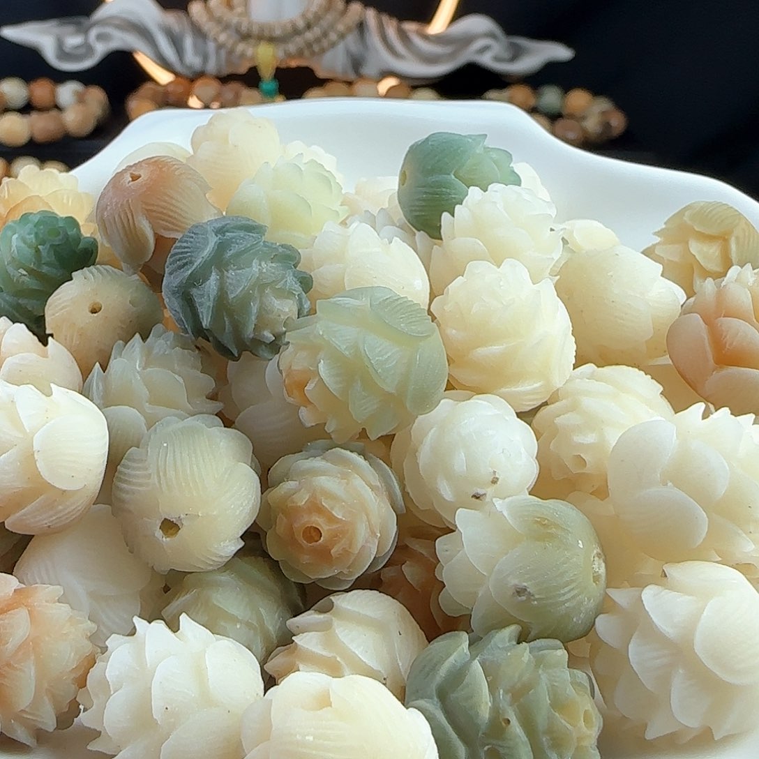 菩提根/象牙果手串瑕疵卡18莲花10颗➕11颗