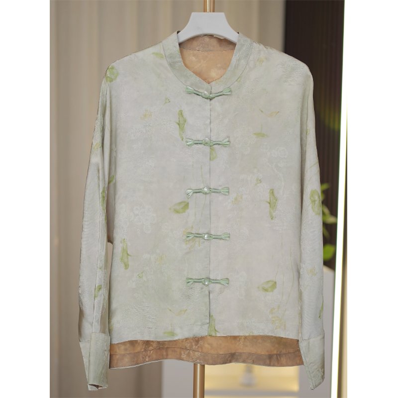 0032-清风-夏季双面缂丝透气高端香云纱薯莨老料女显瘦上衣外套