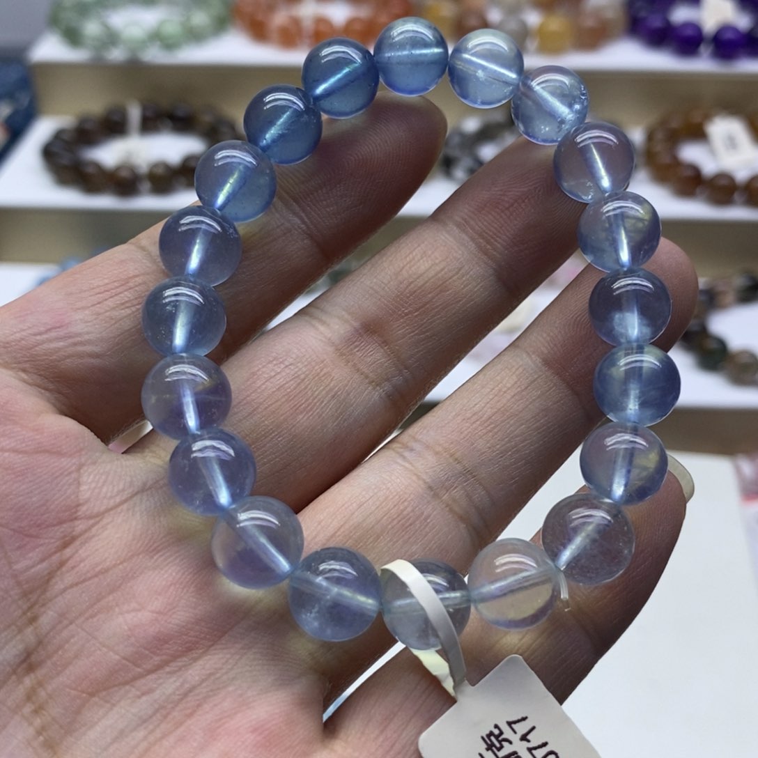水晶手链未镶嵌?**?海蓝宝9.5mm
