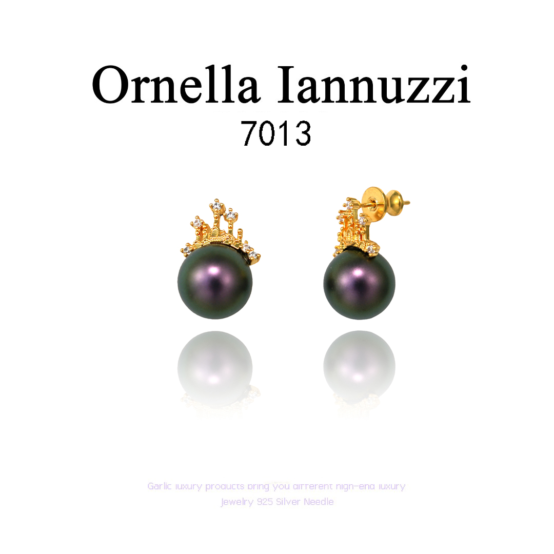 铜合金耳饰 Ornella Iannuzzi耳饰-7013   X