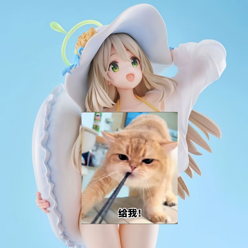 蔚蓝档案十六夜野宫手办泳装比基尼美少女动漫游戏模型二次元摆件