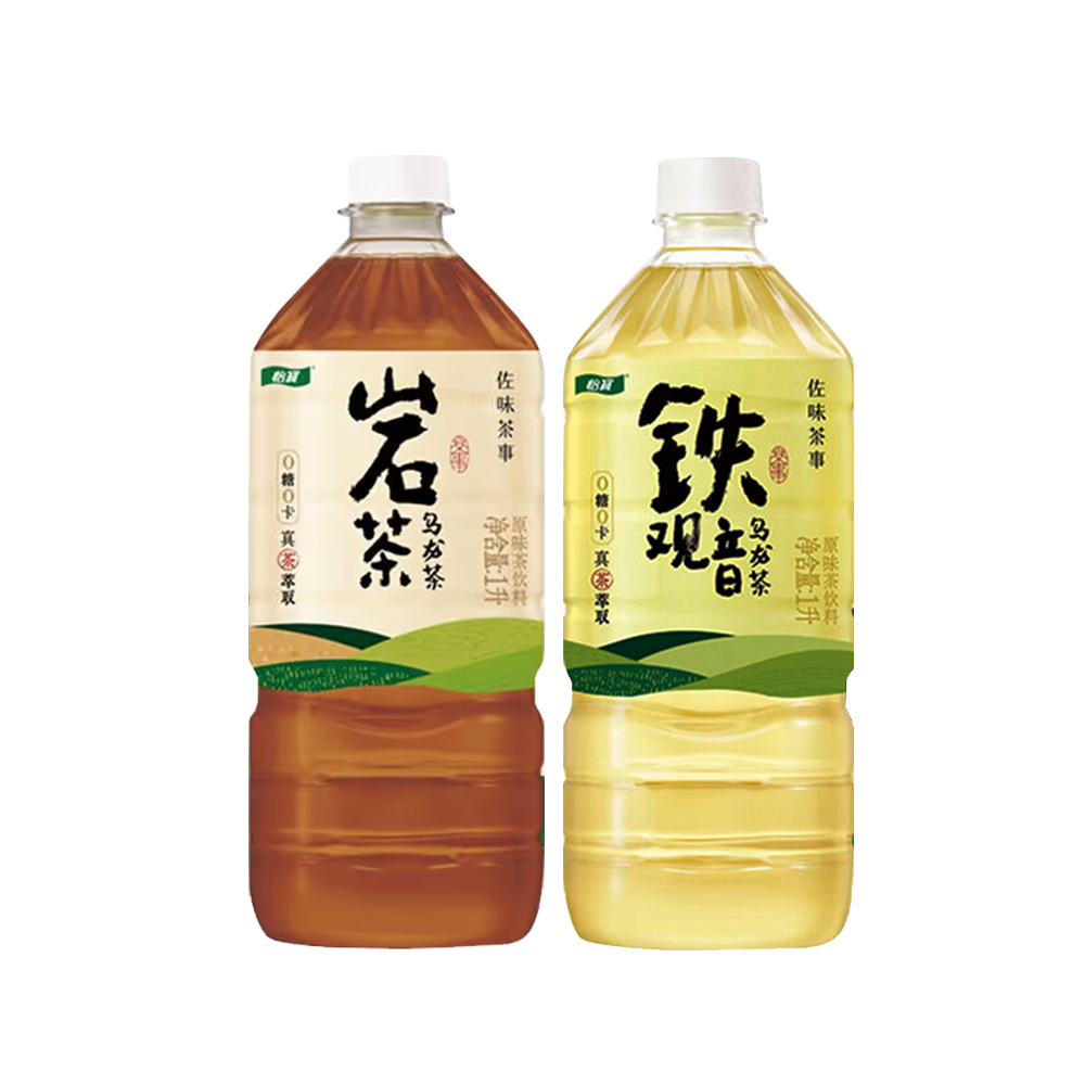 怡宝佐味茶事  铁观音乌龙茶饮料1L*2瓶  保质期到26年4月