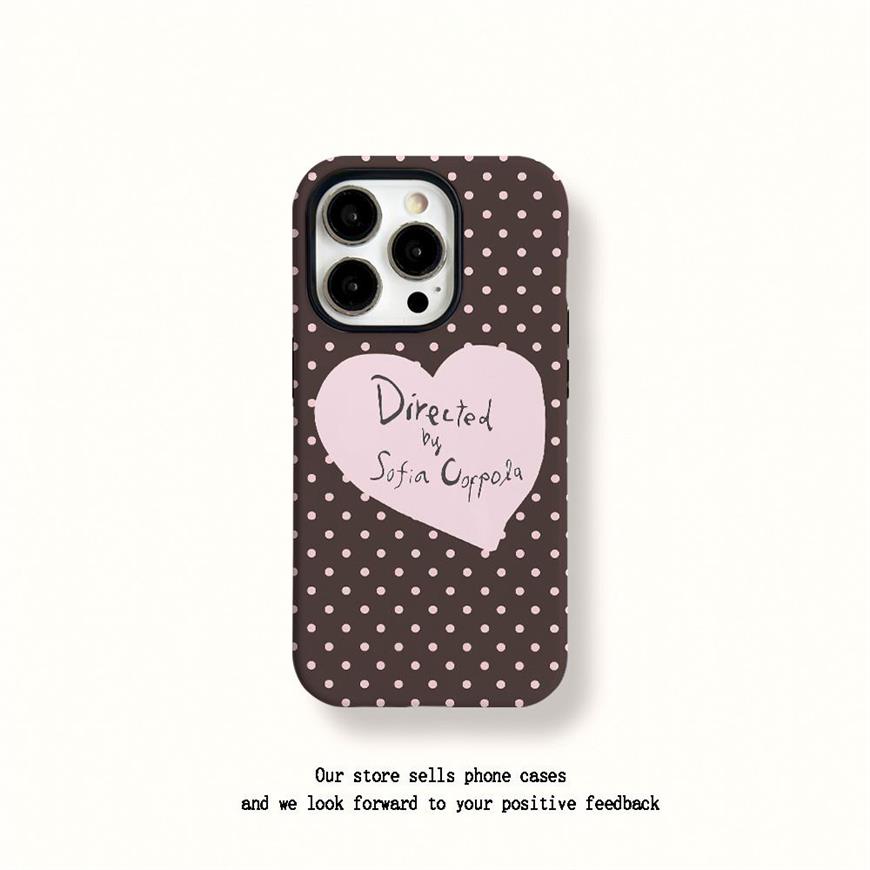 菲林二合一韩系波点适用苹果17手机壳iphone15华为oppo全包vivo54