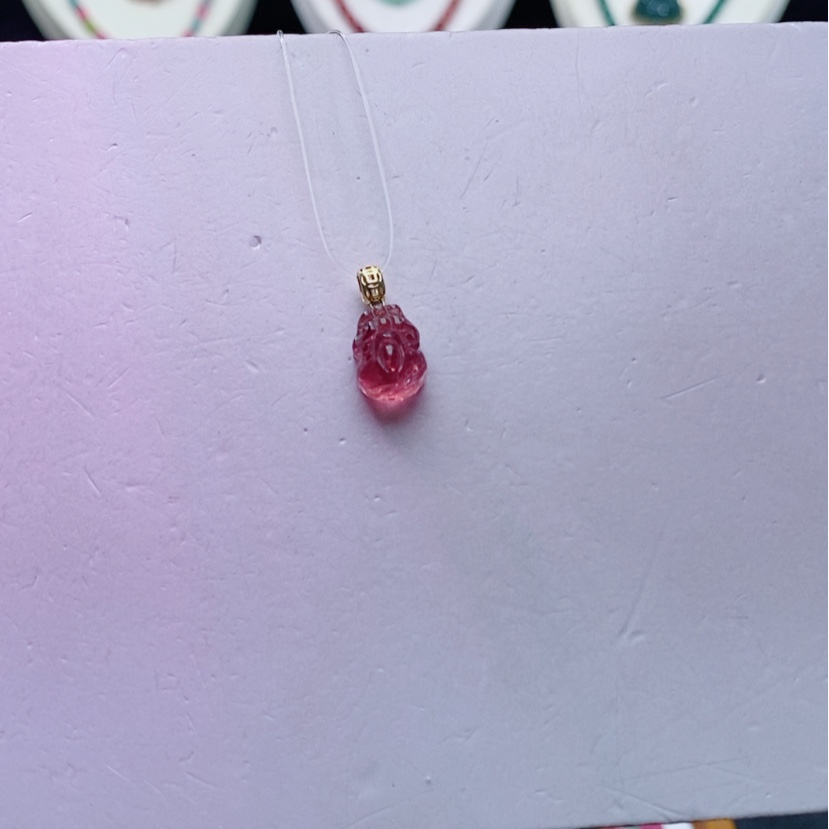 【闪购商品】碧玺碧玺m18K金镶嵌吊坠