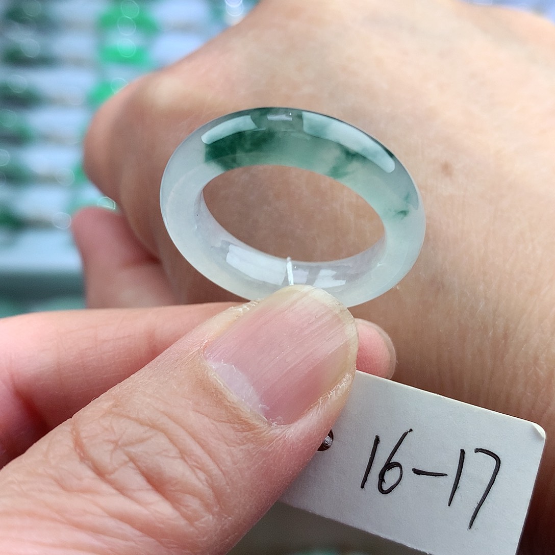 未镶嵌戒指翡翠16-17号