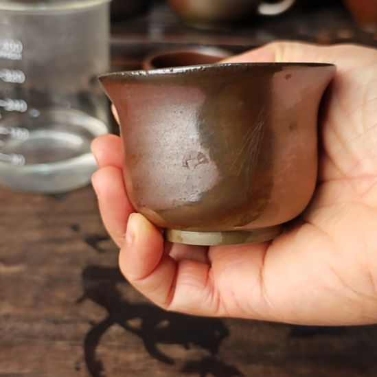 陶瓷双饮款坭兴陶柴烧主人杯（60C）