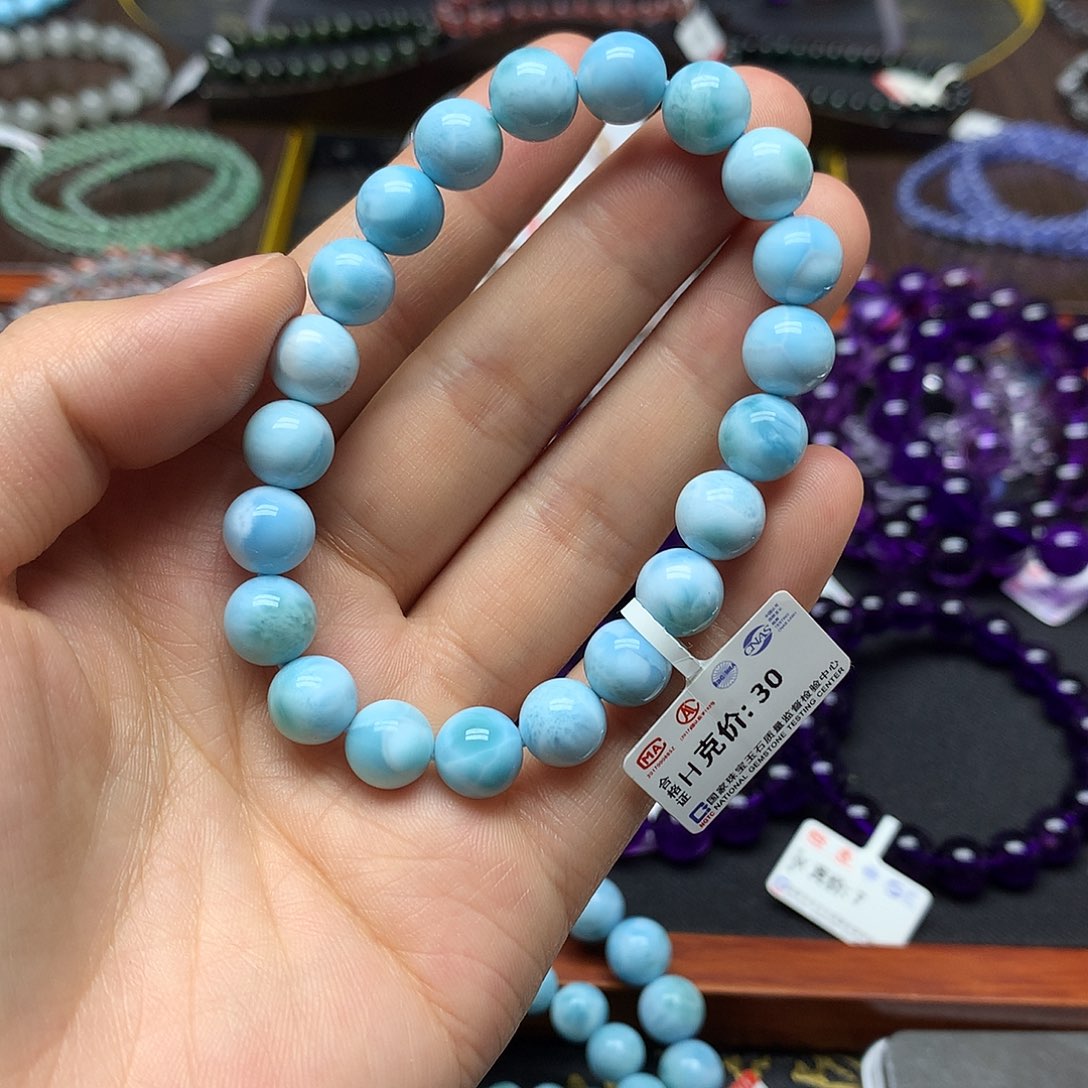 针钠钙石（海纹石）手链未镶嵌手链