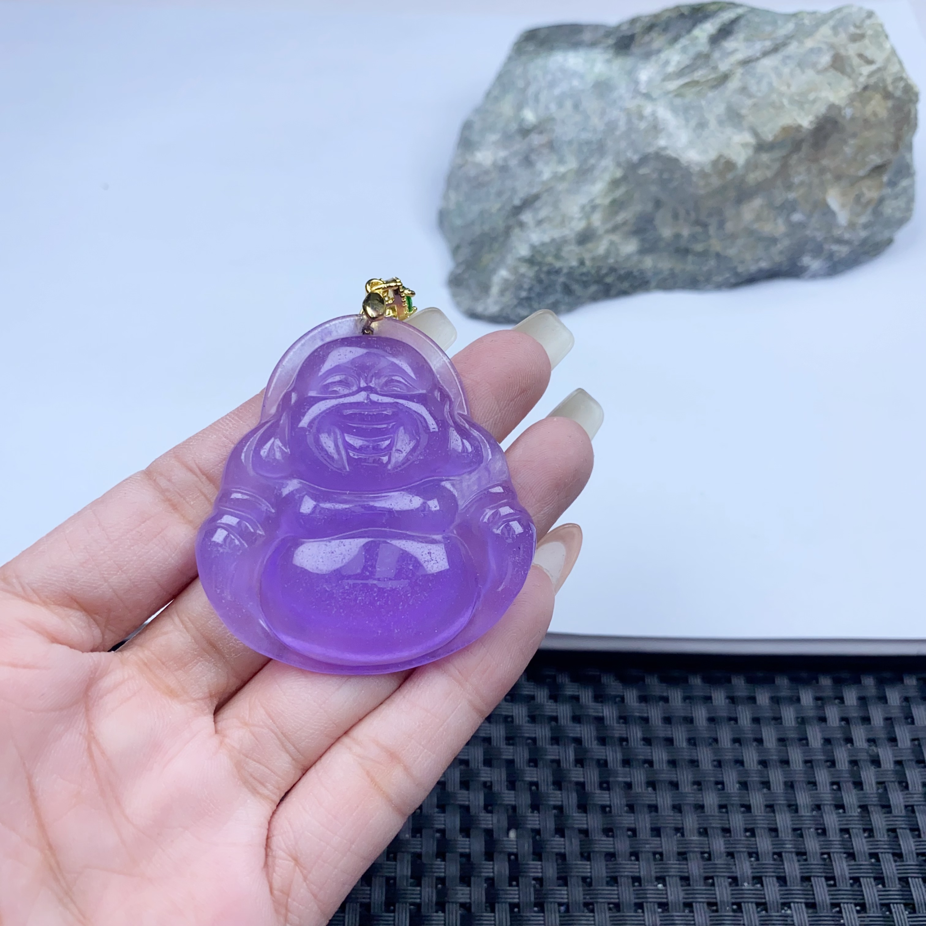 z191紫大佛公气质精美吊坠