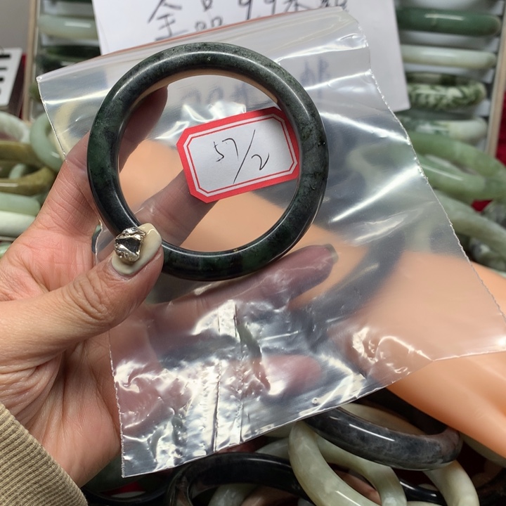 未镶嵌蛇纹石玉手镯丽*2