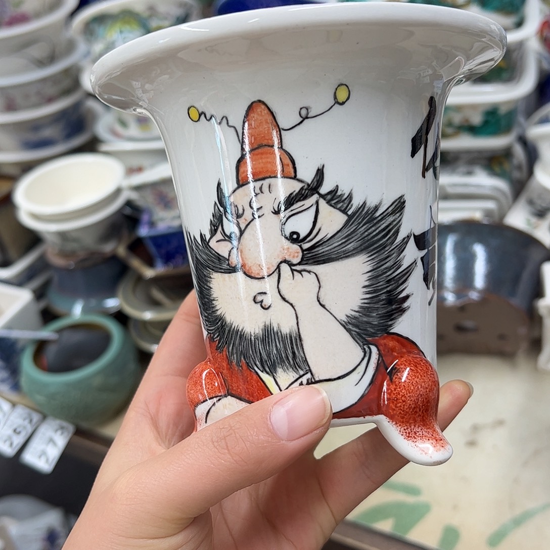 卖***孩花盆紫砂274号手绘